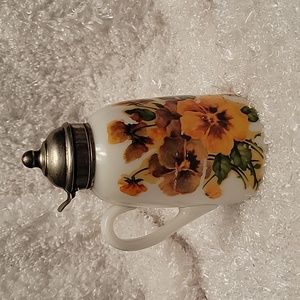 Vintage Milk Glass Syrup Pitcher
